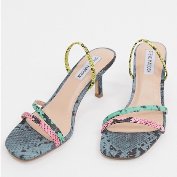 Steve Madden Shoes - NWT Steve Madden Loft Snake Strappy Heel Sandals